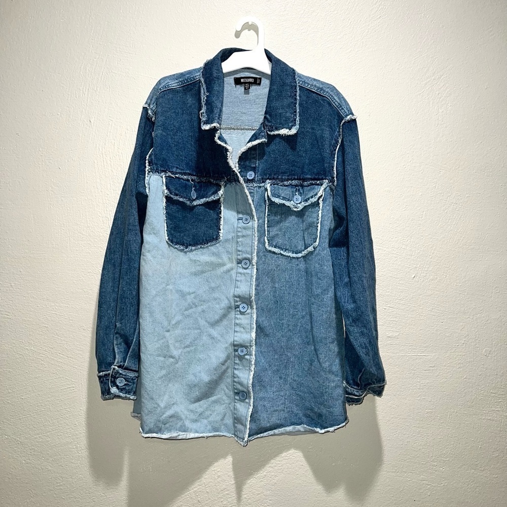 Missguided Colorblock Jean Jacket